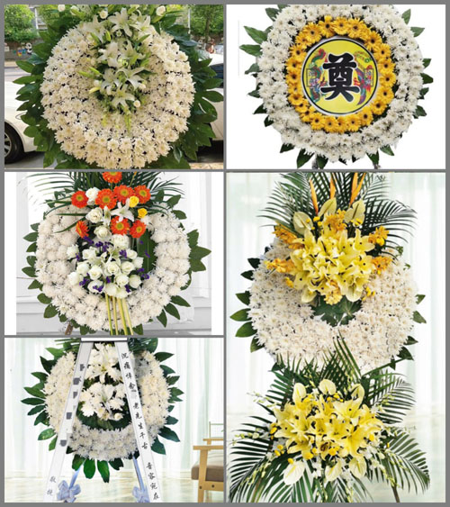 湖北襄阳市谷城县石花镇下新店村花圈速递